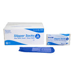 dynarex® Single Tread Slipper Socks, Large, Blue