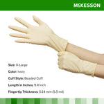 McKesson Confiderm® Latex Exam Glove, Extra Large, Ivory