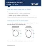 drive™ Premium Raised Toilet Seat, 17 x 16.5 x 4.5 Inch