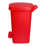 McKesson Waste Can with Step-On Pedal, Plastic, Red, 15.16 x 14.37 x 18.9 Inch