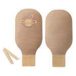 New Image™ 18143 2-Piece Beige Ostomy Pouch, Pre-cut to Fit 57 mm Stomas, Red