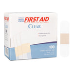 American® White Cross First Aid® Clear Adhesive Strip, 4 x 3 Inch