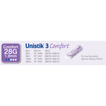 Unistik® 3 Comfort Safety Lancet, 28 Gauge, 1.8 millimeter Depth