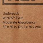 Simplicity Extra Underpad, Disposable, 30 x 30 Inch, Moderate Absorbency, Blue