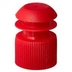 McKesson Flanged Plug Cap, Red, Polyethylene, for Use with 13 mm Tubes
