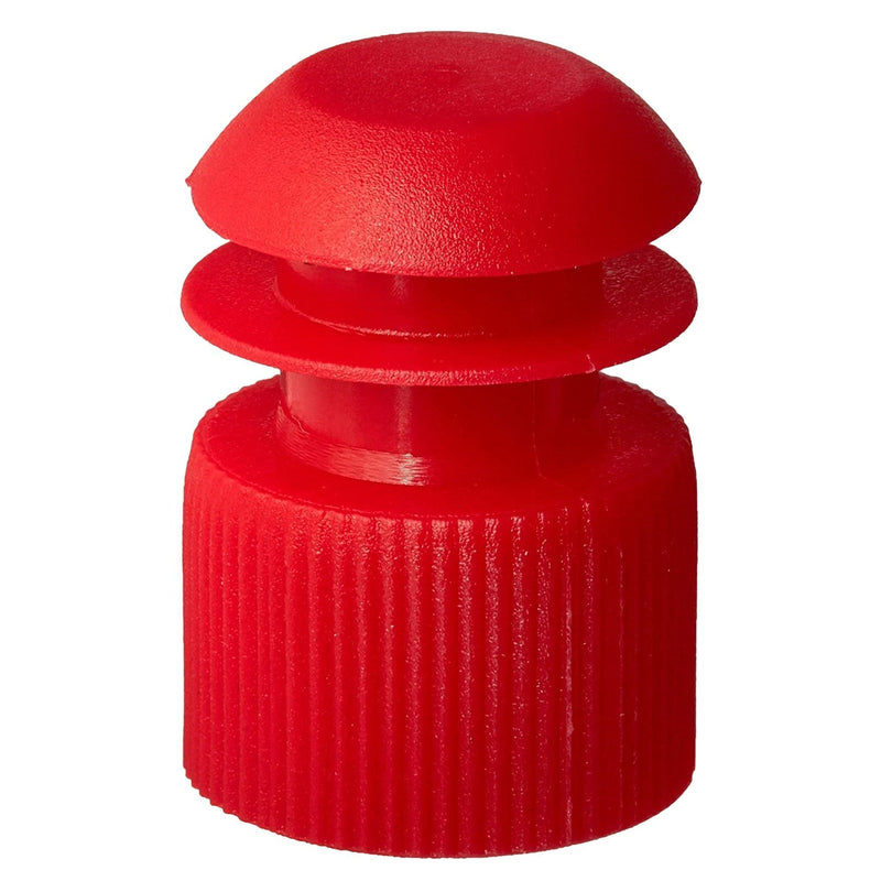 McKesson Flanged Plug Cap, Red, Polyethylene, for Use with 13 mm Tubes