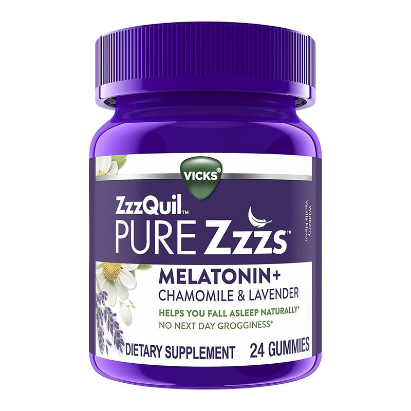 ZzzQuil Pure Zzzs Melatonin + Chamomile & Lavender Gummies, Wildberry Vanilla