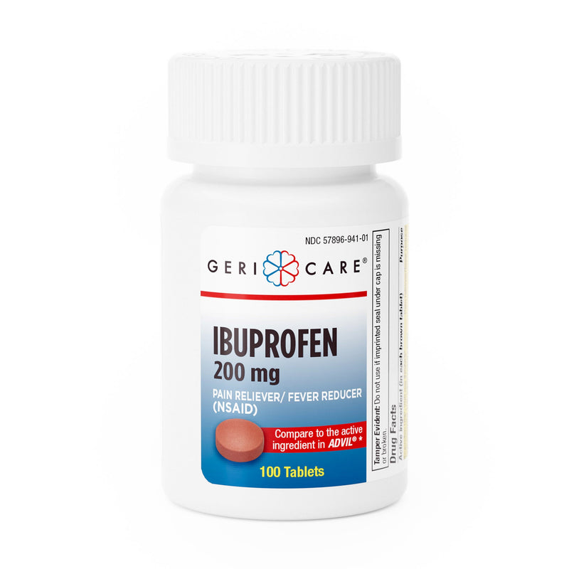 Geri-Care® 200mg Ibuprofen Tablets, Pain Reliever, Fever Reducer