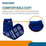 McKesson Slipper Socks, Single Tread, Bariatric, Extra Wide, Kingfisher Blue