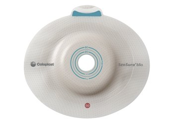 Ostomy Barrier SenSura® Mio Click Trim to Fit, Extended Wear Elastic Adhesive 70 mm Flange Yellow Code System 9/16 to 2 Inch Opening