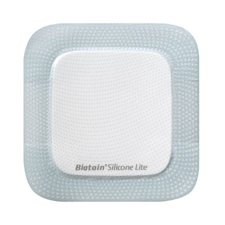 Thin Foam Dressing Biatain® Silicone Lite 2 X 2 Inch With Border Film Backing Silicone Adhesive Square Sterile