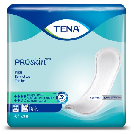 Bladder Control Pad TENA ProSkin™ Heavy Long 15 Inch Length Heavy Absorbency Dry-Fast Core™ One Size Fits Most
