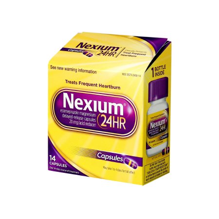 Antacid Nexium 24 HR 20 mg Strength Capsule 14 per Bottle