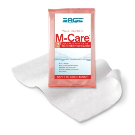 Personal Wipe M-Care™ Meatal Soft Pack Purified Water / Methylpropanediol / Glycerin / Aloe Scented 2 Count