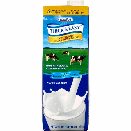 Thickened Beverage Thick & Easy® Dairy 32 oz. Carton Milk Flavor Liquid IDDSI Level 3 Moderately Thick/Liquidized