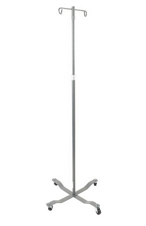 IV Stand 2-Hooks 4-Leg Chrome Plated Steel with Weights