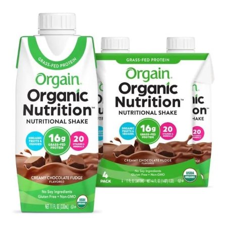 Oral Supplement Orgain® Organic Nutritional Shake Creamy Chocolate Fudge Flavor Liquid 11 oz. Carton