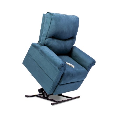 3-Position Recliner Sky Blue Laminate/Hardwood Without Casters