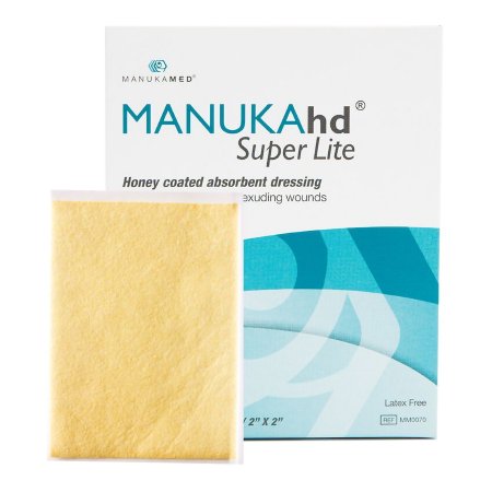 Honey Impregnated Wound Dressing MANUKAhd® Super Lite Square 2 X 2 Inch Sterile