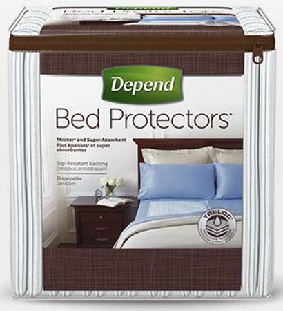 Disposable Underpad Depend® Bed Protectors 20-2/5 X 36 Inch Tri-Loc Core Moderate Absorbency
