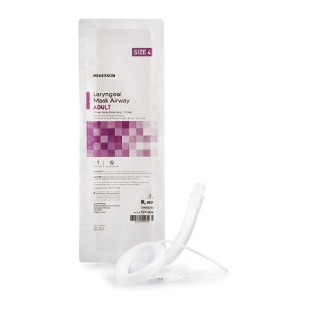 Curved Laryngeal Mask McKesson 30 mL Cuff Size 4 Single Patient Use