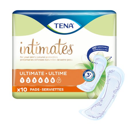Bladder Control Pad TENA® Intimates™ Ultimate 16 Inch Length Heavy Absorbency Dry-Fast Core™ One Size Fits Most