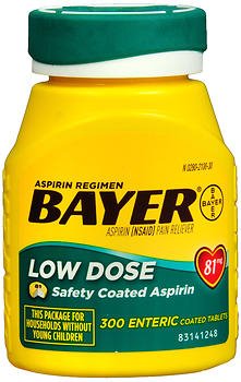 Pain Relief Bayer® 81 mg Strength Aspirin Tablet 300 per Bottle