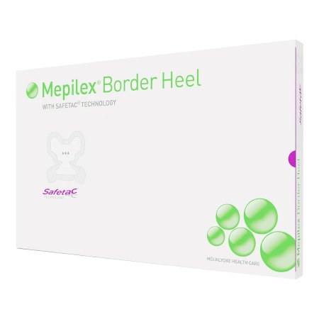 Foam Dressing Mepilex® Border Heel 8-3/5 X 9 Inch With Border Film Backing Silicone Adhesive Heel Sterile