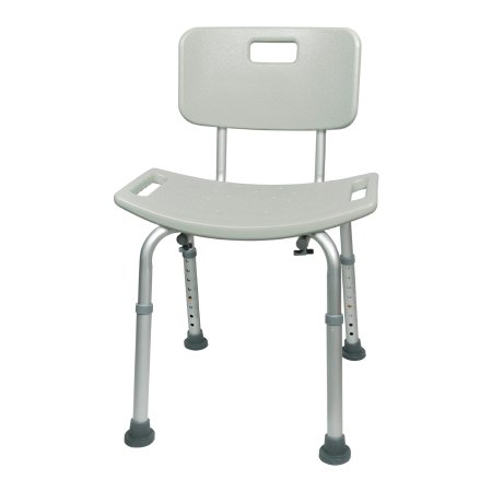 Bath Bench McKesson Aluminum Frame Removable Backrest 19-1/4 Inch Seat Width 300 lbs. Weight Capacity
