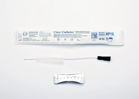 Urethral Catheter Cure Catheter™ Straight Tip Hydrophilic Coated Plastic 10 Fr. 10 Inch