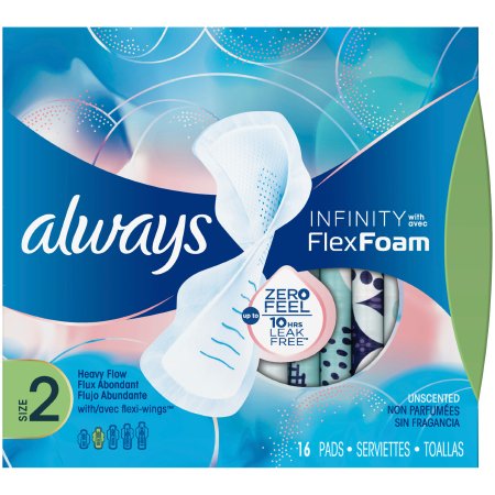 Feminine Pad Always® Infinity with Flex Foam Maxi with Wings Super Absorbency