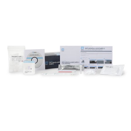 Respiratory Test Kit BinaxNOW® Influenza A&B Card 2 With Alere™ Reader Interpretation Influenza A + B 22 Tests CLIA Waived