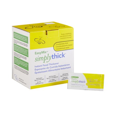 Food and Beverage Thickener SimplyThick® Easy Mix 12 Gram Individual Packet Unflavored Gel IDDSI Level 3 Moderately Thick/Liquidized