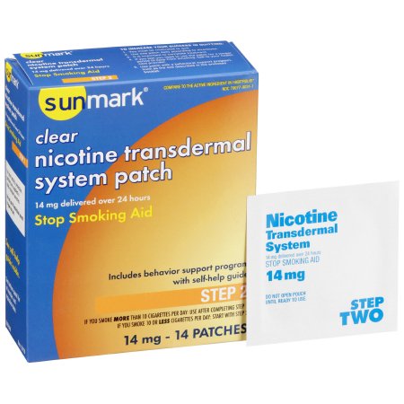 Stop Smoking Aid sunmark® 14 mg Strength Transdermal Patch