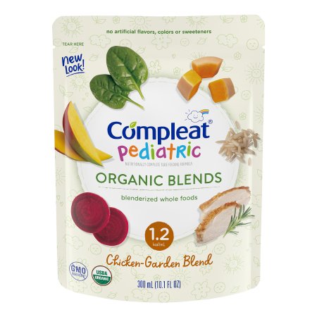 Pediatric Oral Supplement Compleat® Pediatric Organic Blends 10.1 oz. Pouch Liquid Organic Food Allergies
