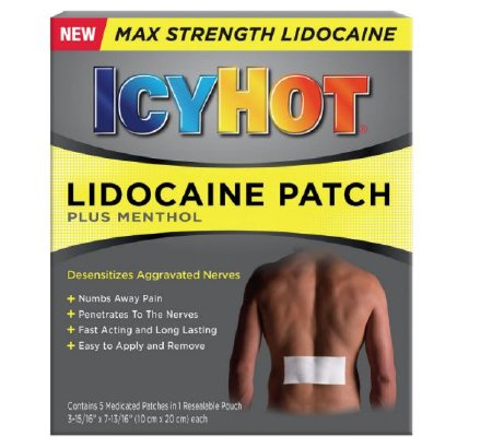 Topical Pain Relief Icy Hot® 4% - 1% Strength Lidocaine / Menthol Patch 5 per Box