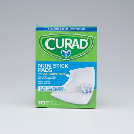 Adhesive Strip Curad® 3 X 4 Inch Cotton / Polyester Rectangle White Sterile