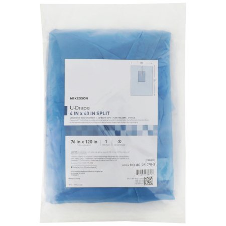 Orthopedic Drape McKesson U-Drape with Split 76 W X 120 L Inch Sterile