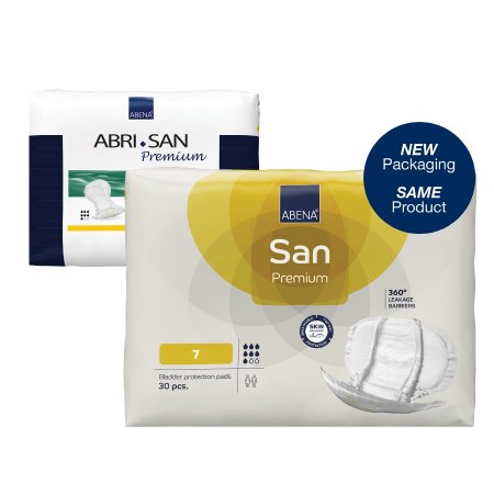 Incontinence Liner Abri-San™ Premium 25 Inch Length Moderate Absorbency Fluff / Polymer Core Level 7