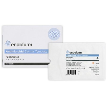 Silver Collagen Dressing Endoform® Antimicrobial 2 X 2 Inch Fenestrated Square Sterile