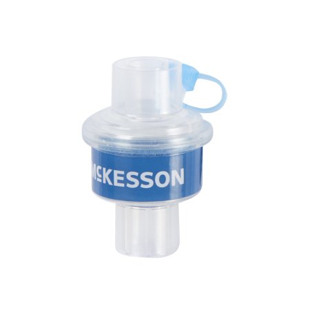 Heat and Moisture Exchanger with Filter McKesson 29.2 mg H2O / L @ VT 500 mL 2.5 cm H20 @ 30 LPM