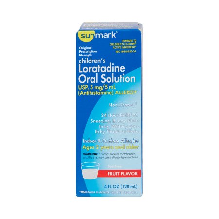 Children's Allergy Relief sunmark® 5 mg / 5 mL Strength Oral Solution 4 oz.