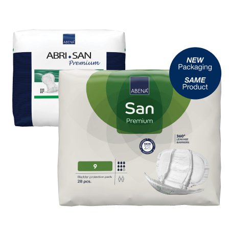 Incontinence Liner Abri-San™ Premium 28 Inch Length Moderate Absorbency Fluff / Polymer Core Level 9