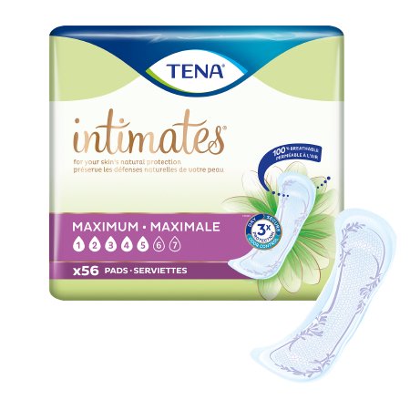 Bladder Control Pad TENA® Intimates™ Maximum 13 Inch Length Heavy Absorbency Dry-Fast Core™ One Size Fits Most
