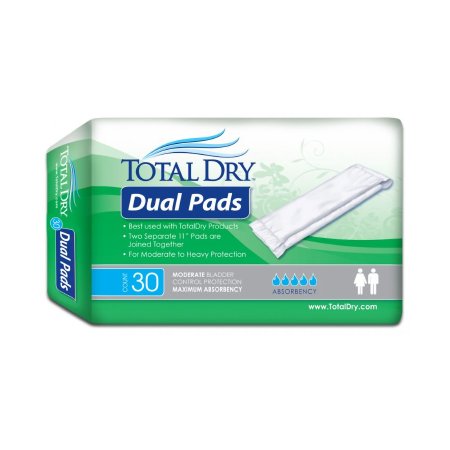 Incontinence Liner TotalDry™ 11 Inch Length Moderate Absorbency Polymer Core One Size Fits Most