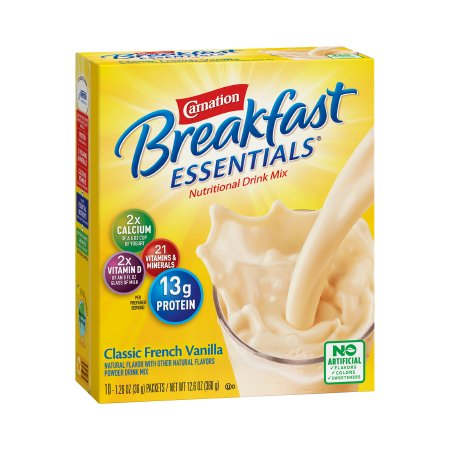 Oral Supplement Carnation Breakfast Essentials® French Vanilla Flavor Powder 1.26 oz. Individual Packet