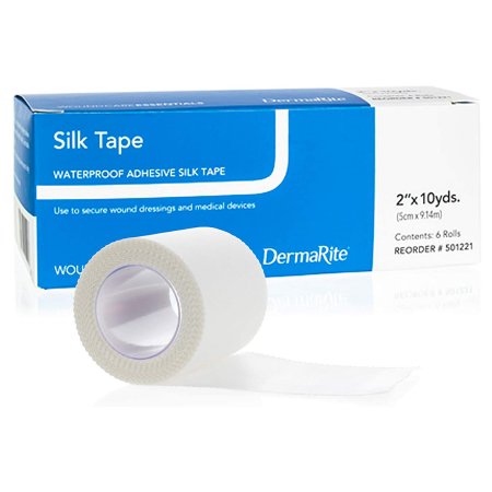 Waterproof Medical Tape Silk Tape White 2 Inch X 10 Yard Silk-Like Cloth NonSterile