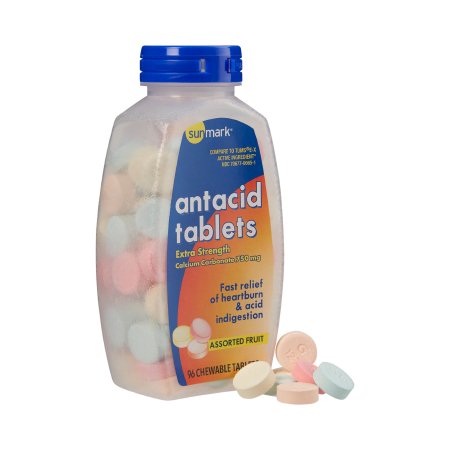 Antacid sunmark® 750 mg Strength Chewable Tablet 96 per Bottle