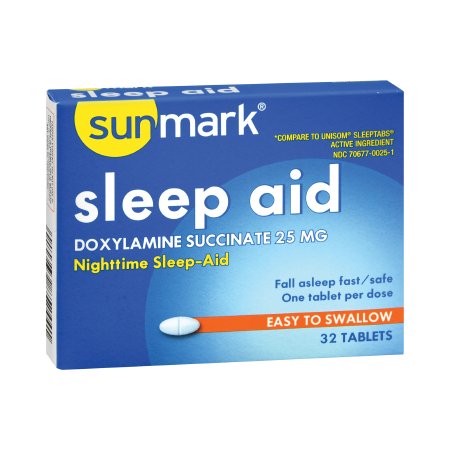Sleep Aid sunmark® 32 per Box Tablet 25 mg Strength
