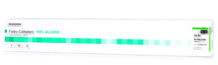 Foley Catheter McKesson 2-Way Coude Tip 5 cc Balloon 14 Fr. Silicone